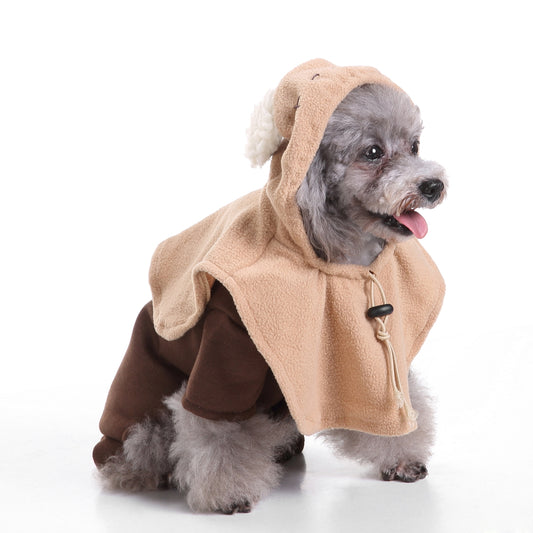 Little Star Wars Ewok Brown Jumpsuit Costume For Dogs - Woof Apparel