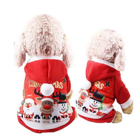 Christmas Santa Deer Snowman Thin Lining Winter Hoodie - Woof Apparel